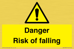 Danger Risk of falling